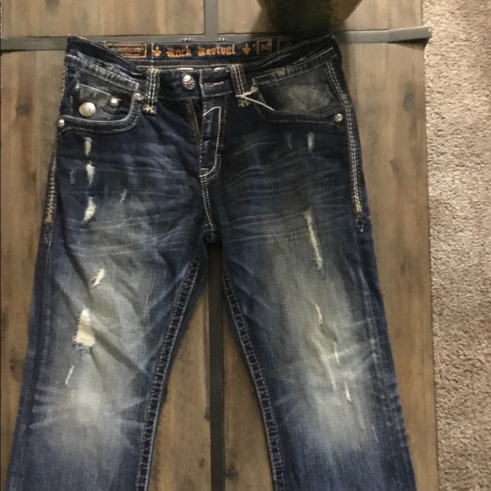 Men Rock Revival Jeans